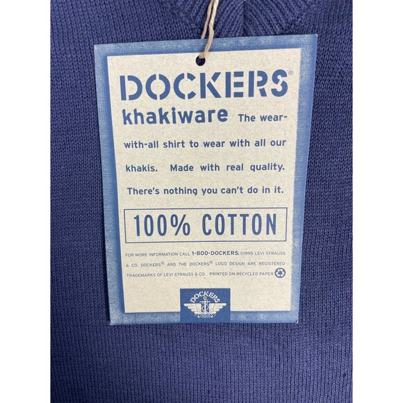 Dockers Khakiware Men's Dark Blue V Collar Vest Sz M - NWT - Picture 4 of 9